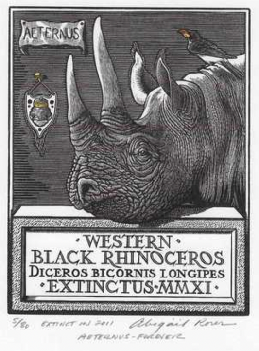 Western Black Rhinoceros, Extinct in 2011, Aeternus - Forever